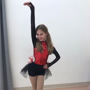 Red And Black Dance Costume 